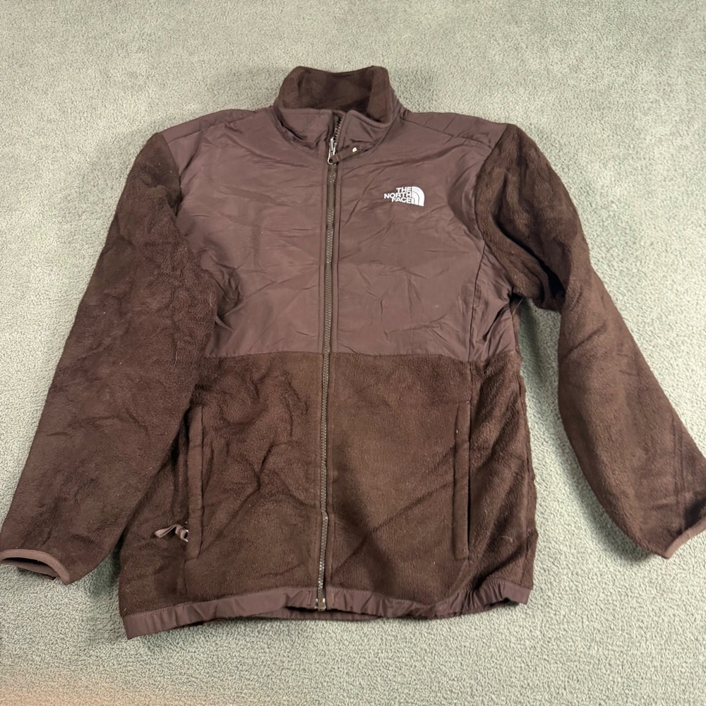 The North Face Girls Denali Full Zip Fleece Jacket Brown XL TG - Picture 2 of 4